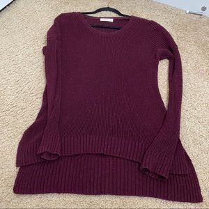 A&F MAROON COZY TUNIC SWEATER SMALL